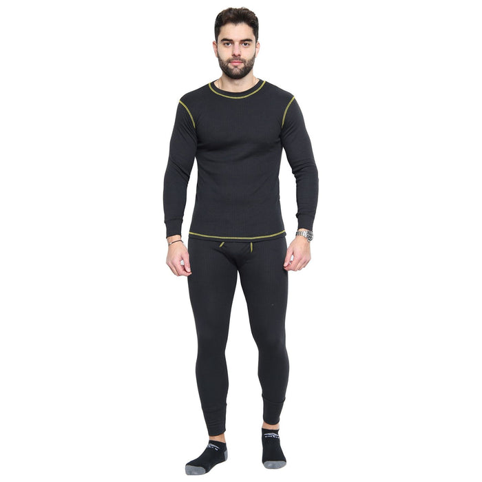 Mens Rough and Tough Thermal Long Sleeve BLACK shirt (mixed Sizes) 3129 UK Camping And Leisure - Dynamic Drive