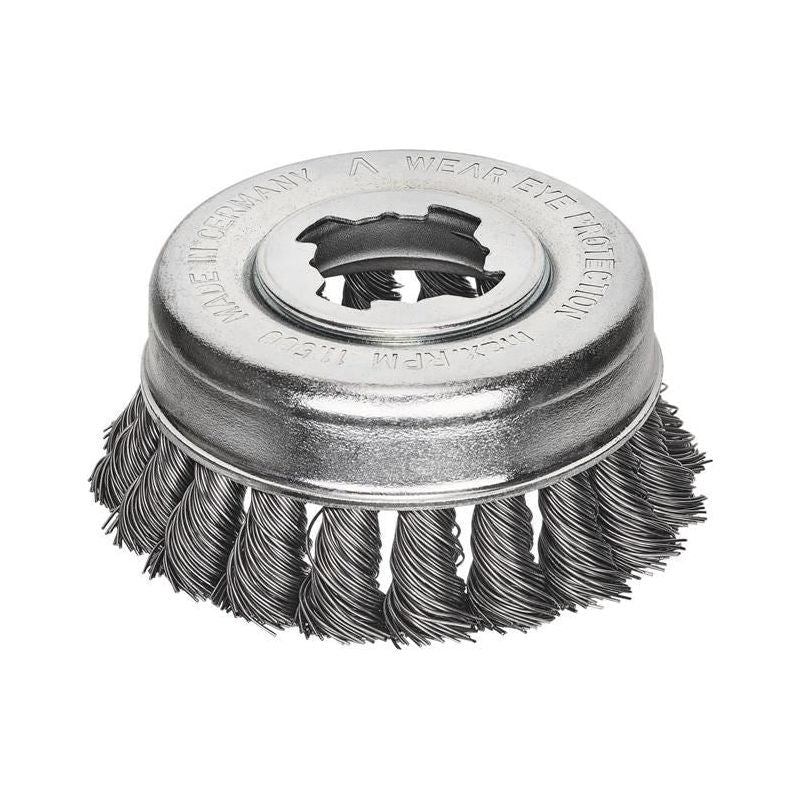 Lessmann X-Lock Steel Knot Cup Brush 85mm Non Spark Lessmann - Dynamic Drive