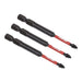 Sealey Pozi #1 Impact Power Tool Bits 75mm 3pc AK8257 Sealey - Dynamic Drive