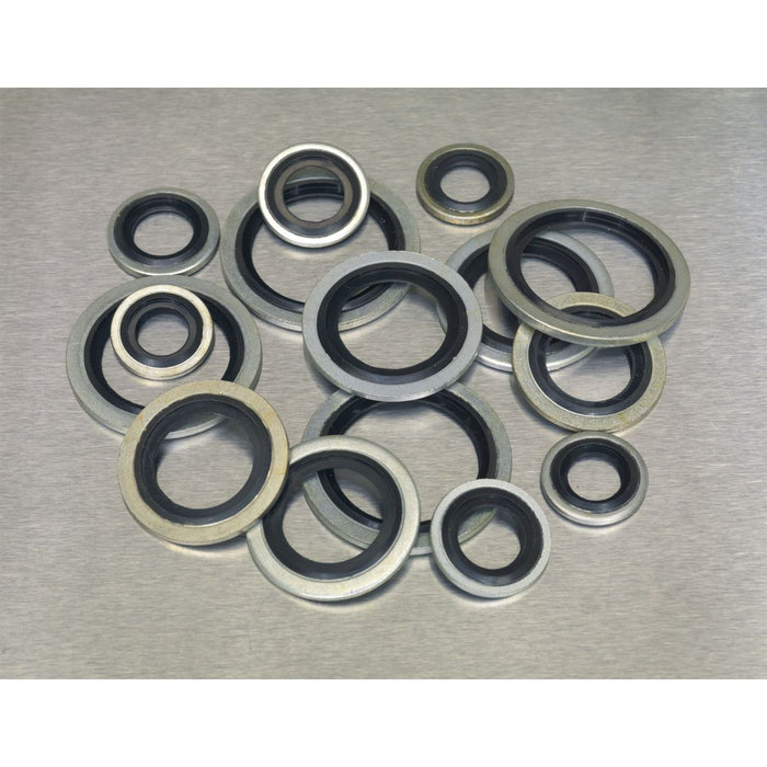 Sealey Bonded Seal (Dowty Seal) Assortment 88pc AB010DS Sealey - Dynamic Drive