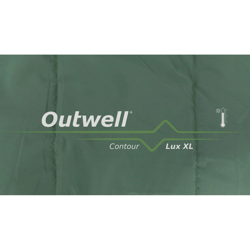 Outwell Contour Lux XL Sleeping Bag 3 Season Green Outwell - Dynamic Drive