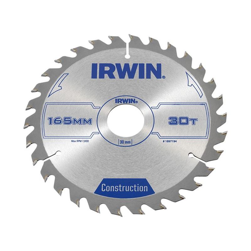 Irwin® Construction Circular Saw Blade 165 x 30mm x 30T ATB IRWIN® - Dynamic Drive