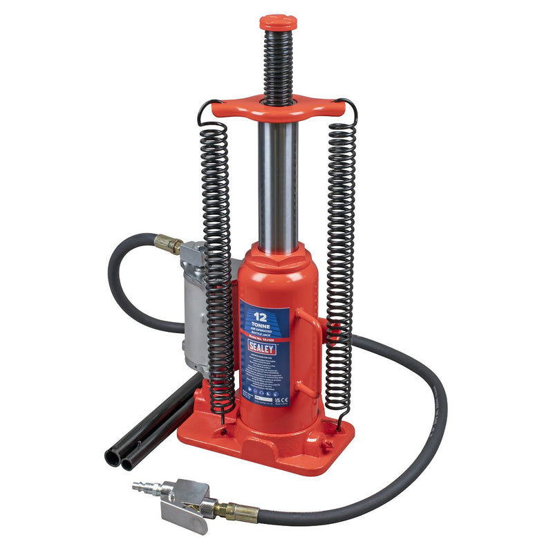 Sealey Air Operated Hydraulic Bottle Jack 12 Tonne YAJ12S Sealey - Dynamic Drive