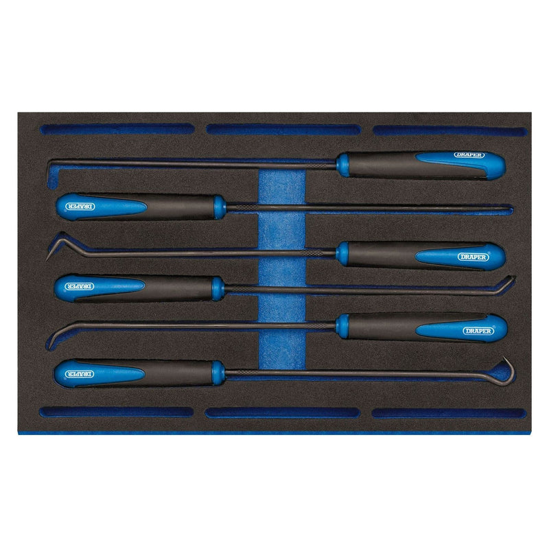 Draper Long Reach Hook and Pick Set in 1/4 Drawer EVA Insert Tray (6 Piece) Draper - Dynamic Drive