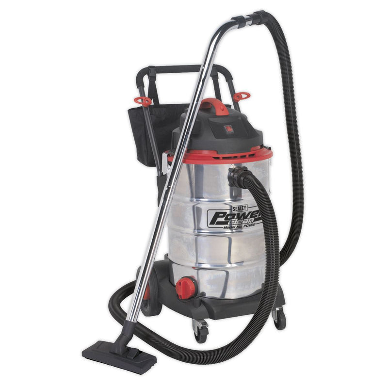 Sealey Vacuum Cleaner Wet & Dry 60L Stainless Drum 1600W/230V PC460 Sealey - Dynamic Drive