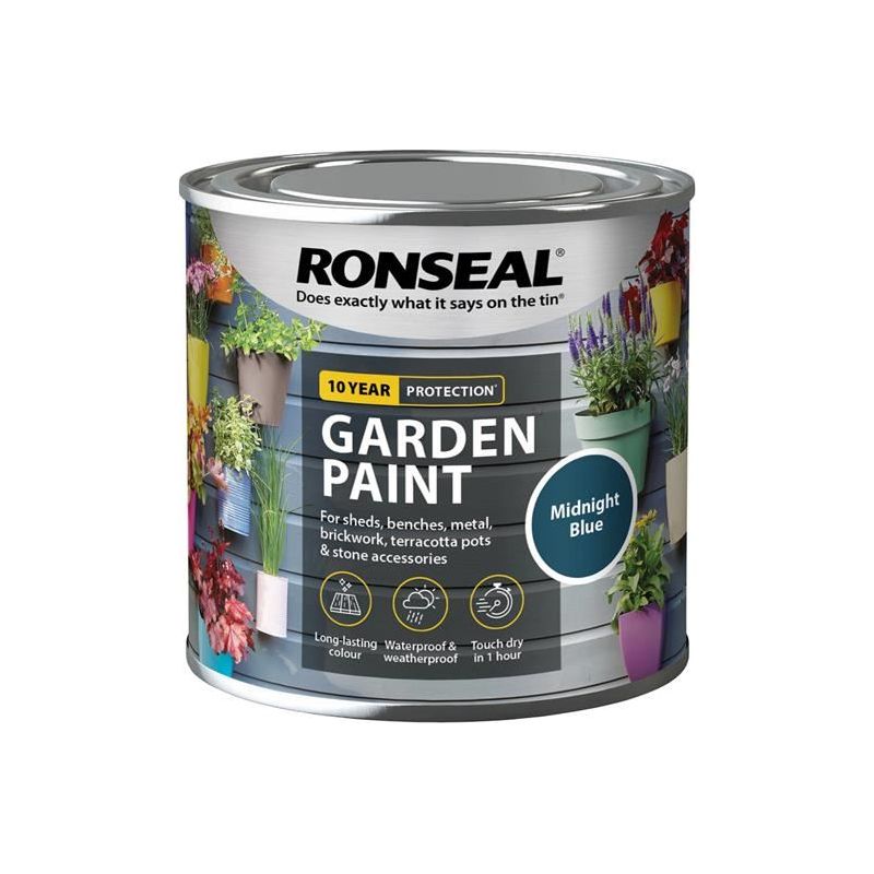 Ronseal Garden Paint Midnight Blue 250ml Ronseal - Dynamic Drive