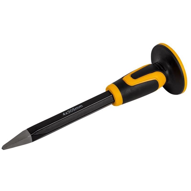 Roughneck Concrete Chisel With Guard 300 x 25 x 4mm Point Roughneck - Dynamic Drive