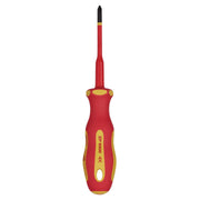 Draper XP1000 VDE Slimline Cross Slot Screwdriver, No.1 x 80mm 02163 Draper - Dynamic Drive