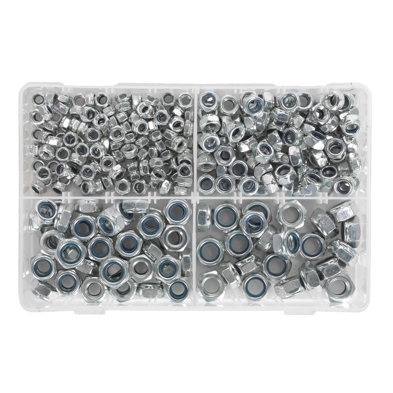 Sealey Nylon Locknut Assortment M6-M12 300pc AB032LN Sealey - Dynamic Drive