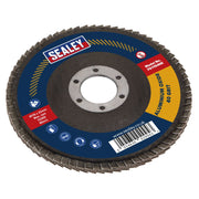 Sealey Flap Disc Aluminium Oxide115mm22mm Bore 40Grit FD11540E Sealey - Dynamic Drive