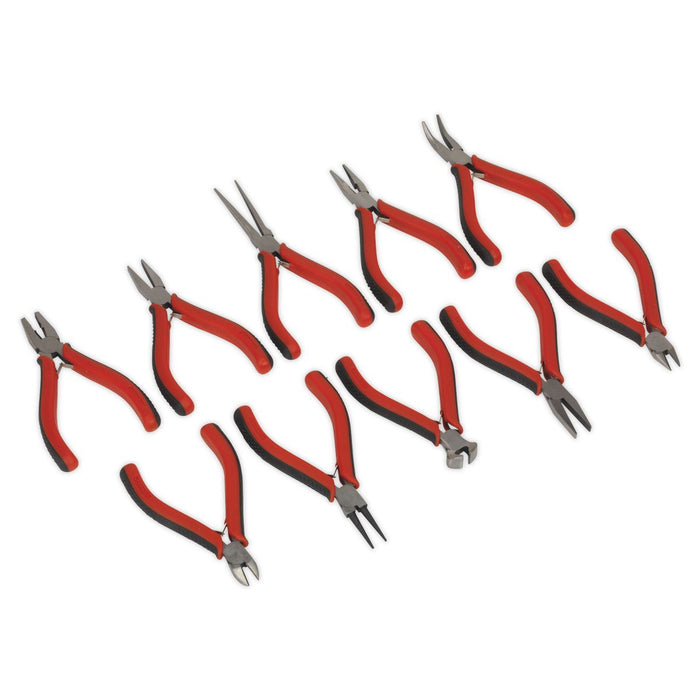 Sealey Premier 10pc Mini Pliers Set Spring Loader Plier Precision Craft Model Sealey  - Dynamic Drive