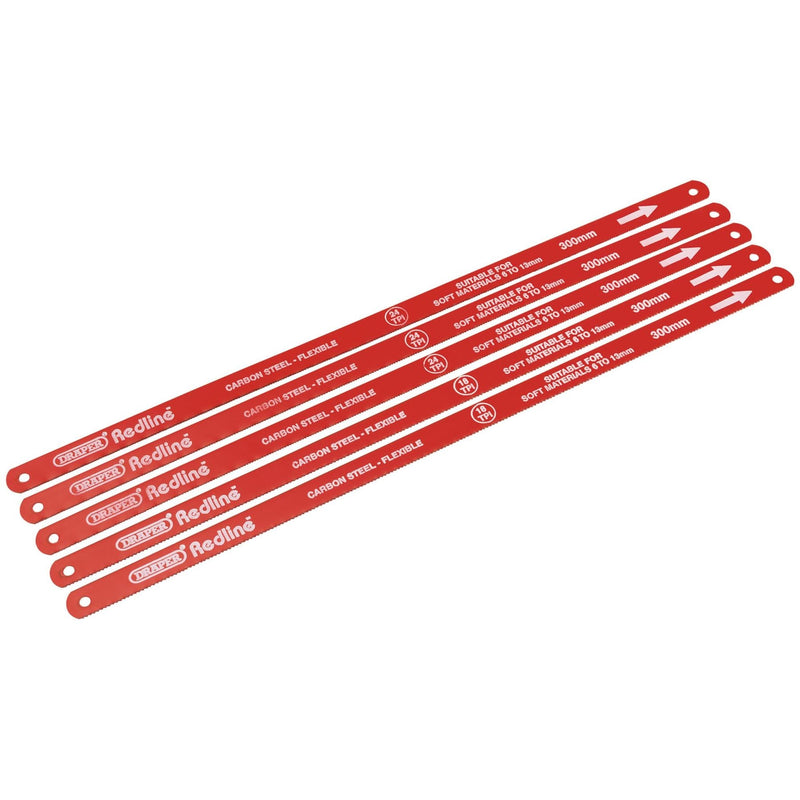 Draper Hacksaw Blades, 300mm (Pack of 5) 68414 Draper - Dynamic Drive