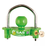 SAS Green Hitchlock Caravan Trailer Universal Hitch Coupling Tow Ball Lock Security SAS - Dynamic Drive