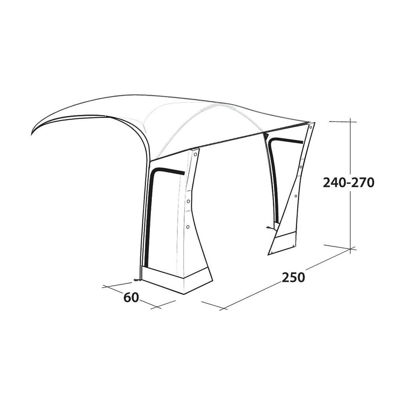 Outwell Tall Connection Crossville 250SA Access zone 240 - 270 cm (Connector Only) Outwell - Dynamic Drive