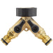 Draper Brass Double Tap Connector with Flow Control, 3/4" 36228 Draper - Dynamic Drive