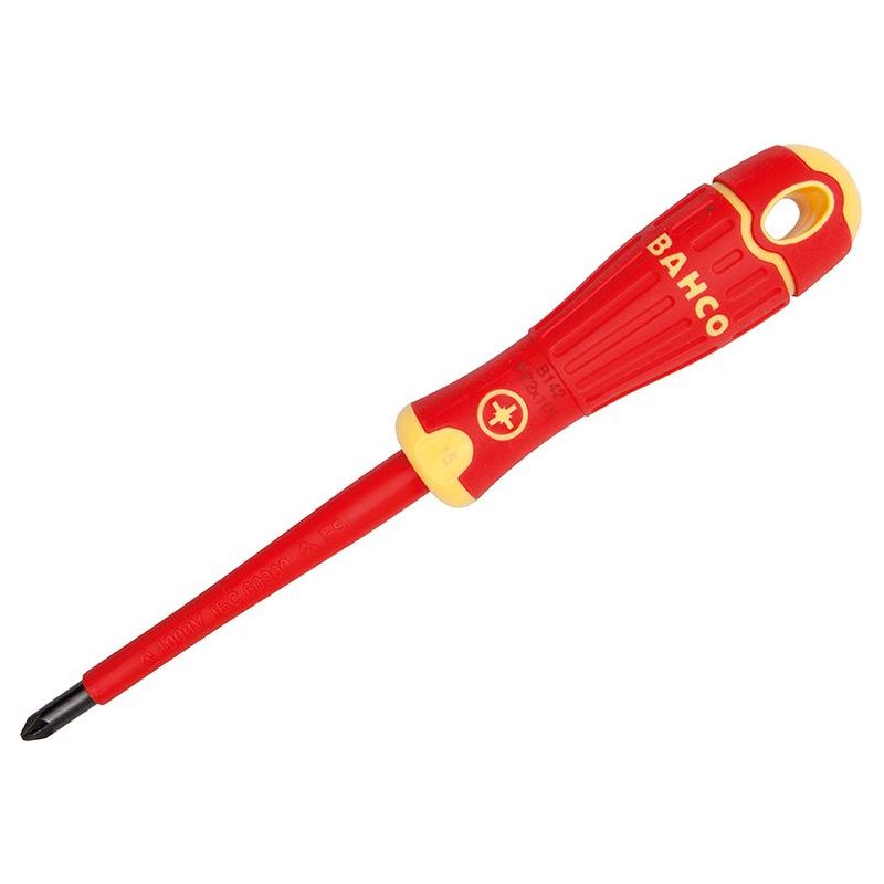 Bahco BAHCOFIT VDE Insulated Pozidriv Screwdriver PZ2 x 100mm Bahco - Dynamic Drive