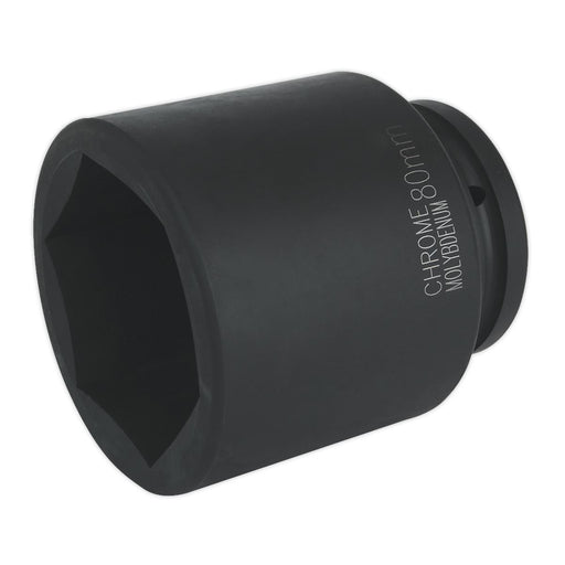 Sealey Impact Socket 80mm Deep 1"Sq Drive IS180D Sealey - Dynamic Drive