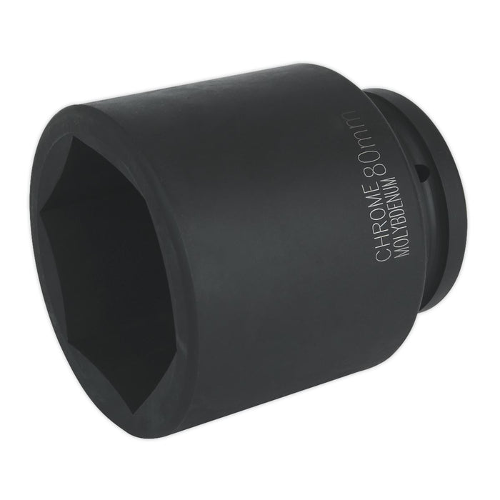 Sealey Impact Socket 80mm Deep 1"Sq Drive IS180D Sealey - Dynamic Drive