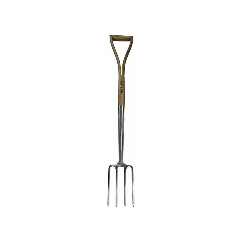 Faithfull Prestige Stainless Steel Border Fork Ash Handle Faithfull - Dynamic Drive