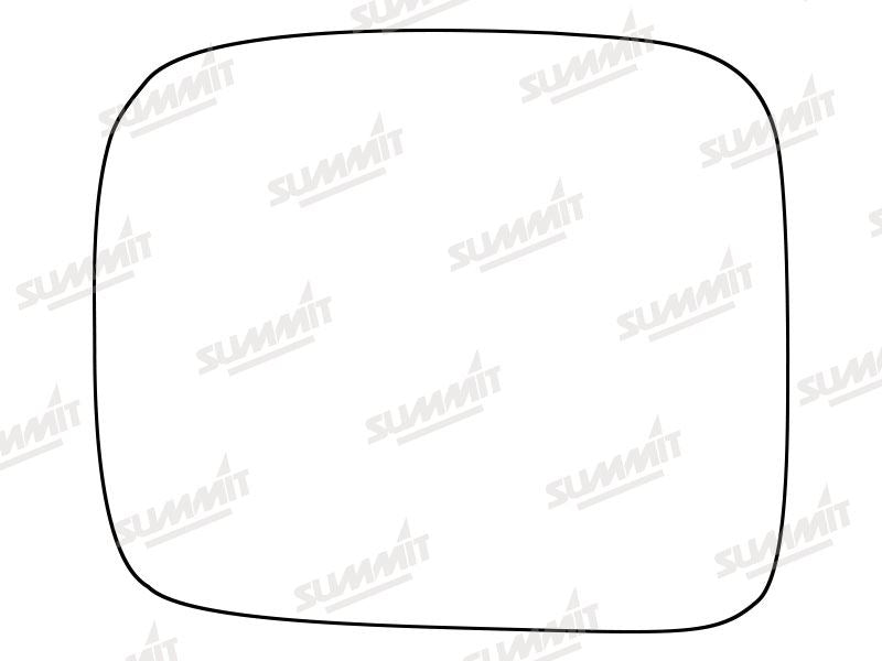 Summit Stick-On Standard Mirror Glass fits Isuzu Trooper 92 to 05 LHS Summit - Dynamic Drive