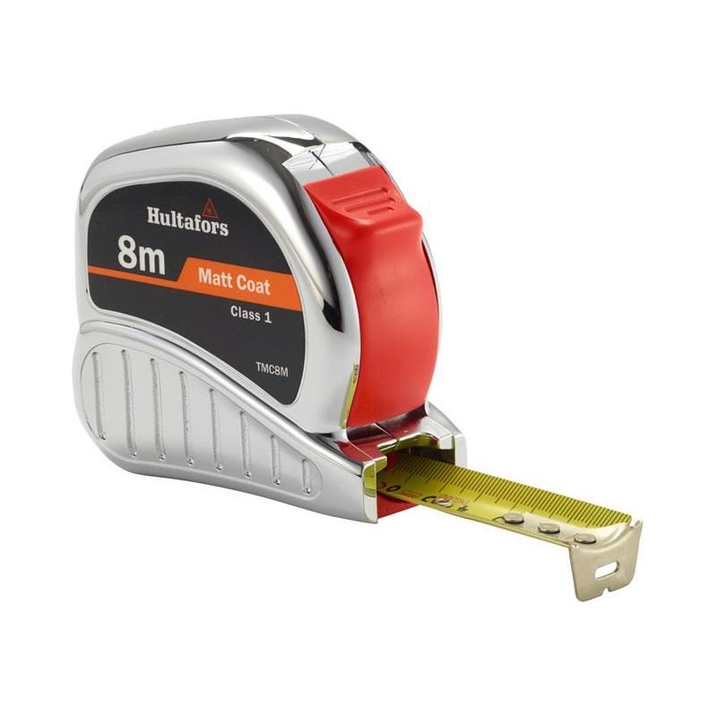 Hultafors TM8M Chrome Tri-Matic Pocket Tape 8m (Width 25mm) Hultafors - Dynamic Drive