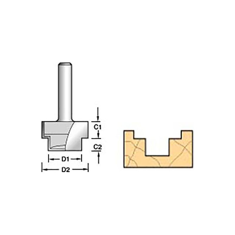 Trend 36/19 x 1/2 TCT Strip Recessor 9.5 x 19 x 13 x 6mm Trend - Dynamic Drive