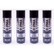 4x Autotek Professional Gloss Black 500ml Spray Paint High Coverage Autotek - Dynamic Drive