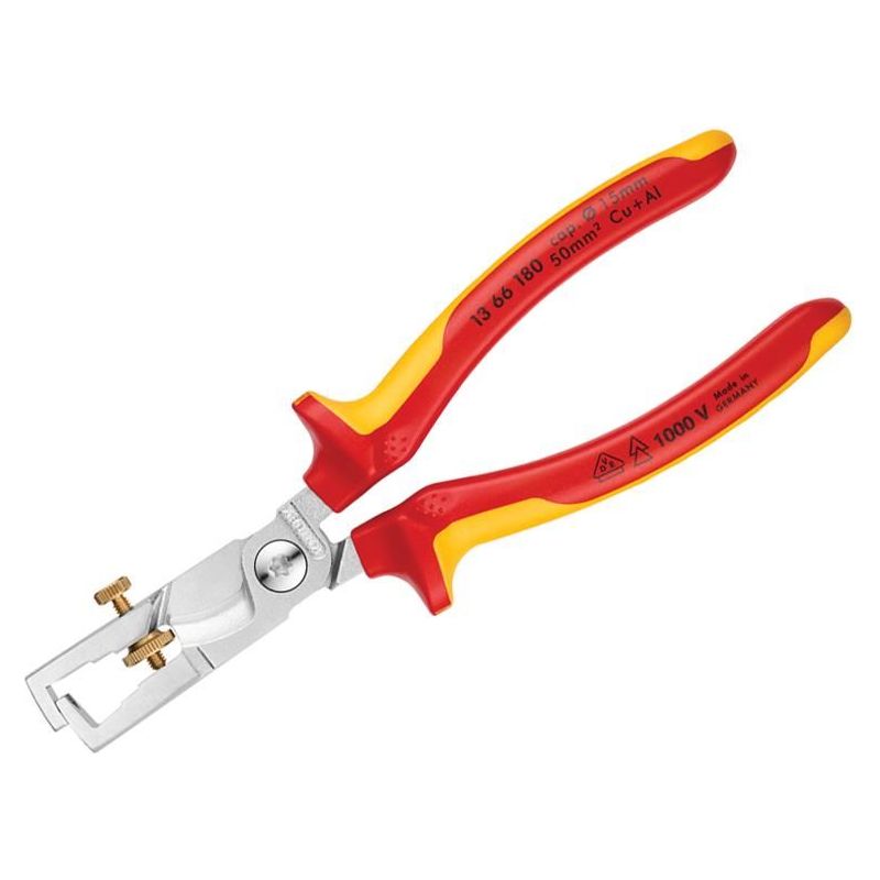 Knipex VDE StriX Insulation Stripper with Cable Shears 180mm Knipex - Dynamic Drive