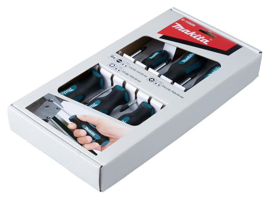 Makita 6Pc Screw Driver Set Sl Ph Pz E-10528 Makita - Dynamic Drive
