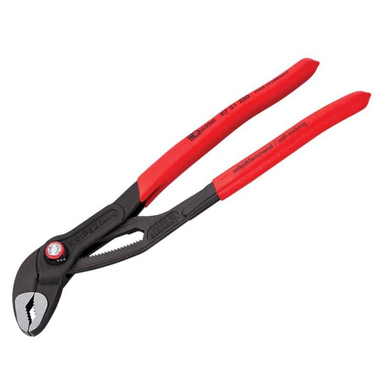 Knipex Cobra® Quickset Water Pump Pliers PVC Grips 250mm Knipex - Dynamic Drive