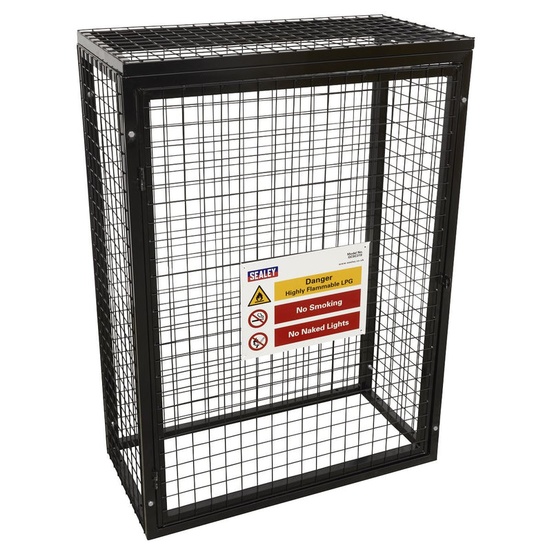 Sealey Safety Cage 3 x 19kg Gas Cylinders GCSC319 Sealey - Dynamic Drive
