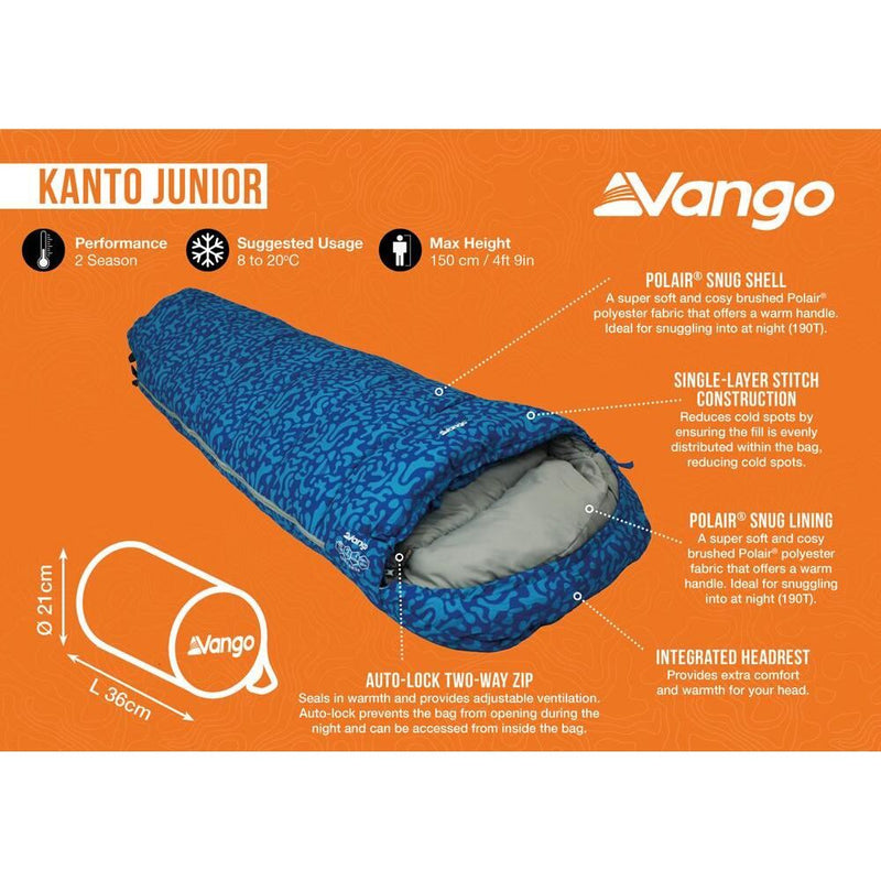 Vango Kanto Junior Junior Atlantic Blue Sleeping Bag Vango - Dynamic Drive