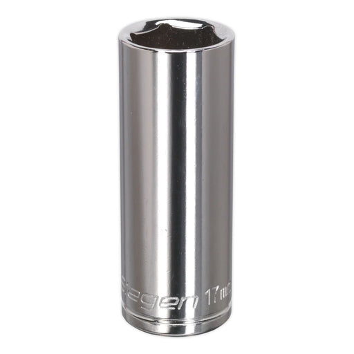 Seigen by Sealey WallDrive Socket 17mm Deep 3/8"Sq Drive S0595 Seigen by Sealey  - Dynamic Drive