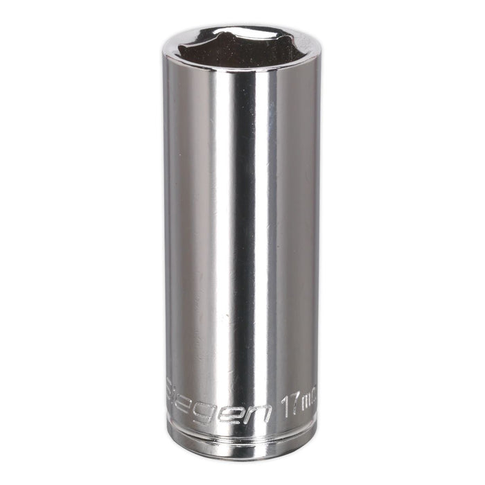 Seigen by Sealey WallDrive Socket 17mm Deep 3/8"Sq Drive S0595 Seigen by Sealey  - Dynamic Drive