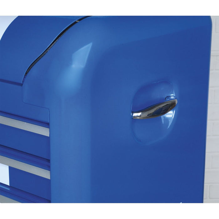 Sealey Topchest 4 Drawer Retro Style Blue with White Stripes AP28104BWS Sealey - Dynamic Drive