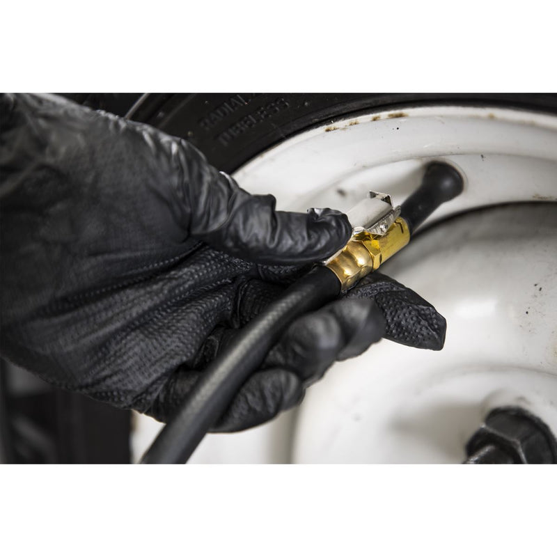 Sealey Tyre Pressure Gauge with Clip-On Chuck 0-7bar(0-100psi) TST/PG6 Sealey - Dynamic Drive