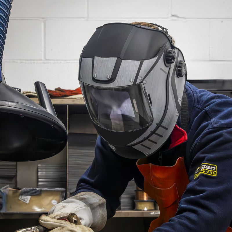 Sealey Flip-Up Welding Helmet Auto Darkening Solar Powered - Shade 9-13 PWH603 Sealey - Dynamic Drive