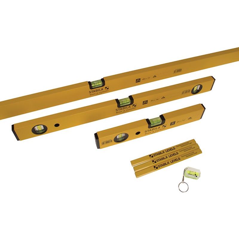 Stabila 70-2 Double Plumb Spirit Level Pack 30cm 60cm & 180cm Stabila - Dynamic Drive
