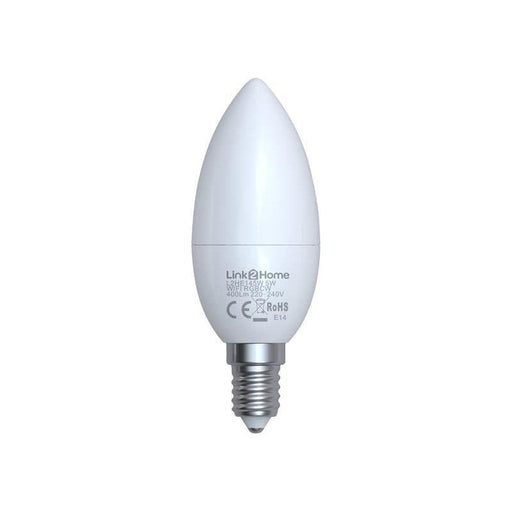Link2Home Wi-Fi LED SES (E14) Opal Candle Dimmable Bulb, White + RGB 400 lm 5W Link2Home - Dynamic Drive