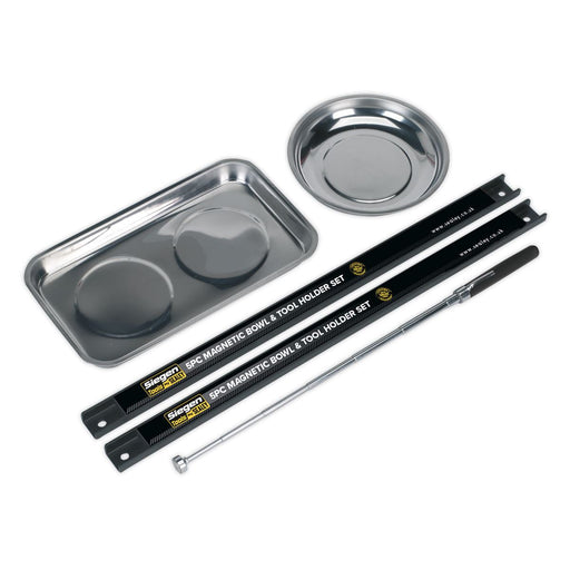 Sealey Magnetic Bowl & Tool Holder Set 5pc S0773 Siegen by Sealey - Dynamic Drive