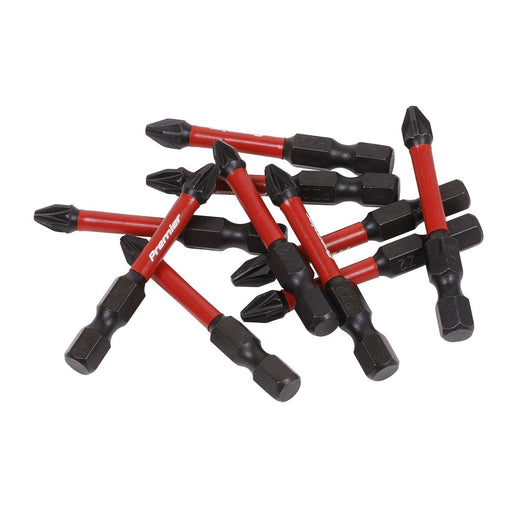 Sealey Pozi #2 Impact Power Tool Bits 50mm 10pc AK8275 Sealey - Dynamic Drive