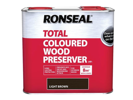 Ronseal Trade Total Wood Preserver Light Brown 2.5 litre Ronseal - Dynamic Drive