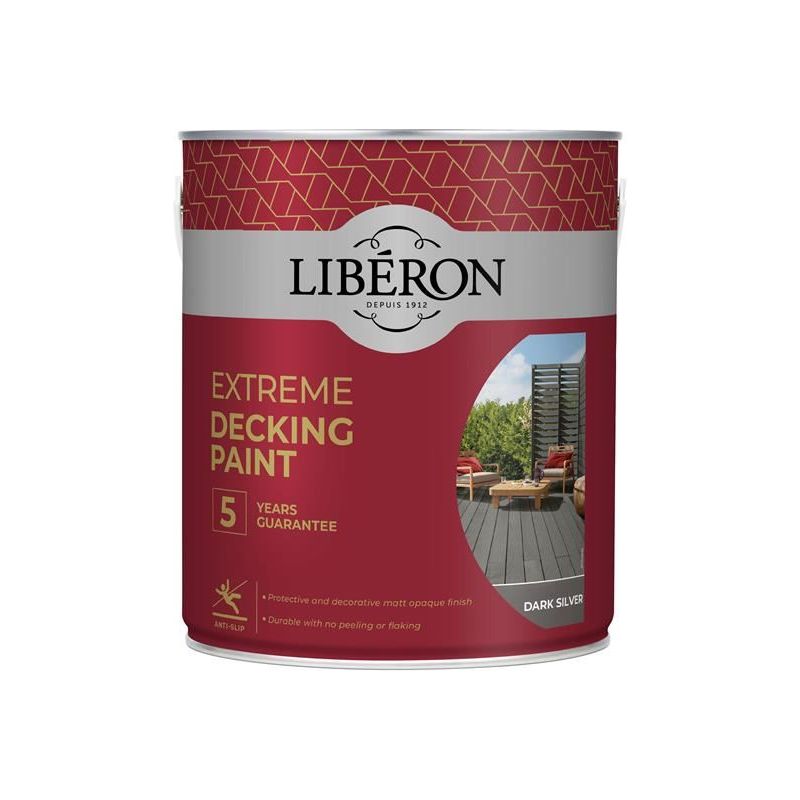 Liberon Extreme Decking Paint Dark Silver 2.5 litre Liberon - Dynamic Drive