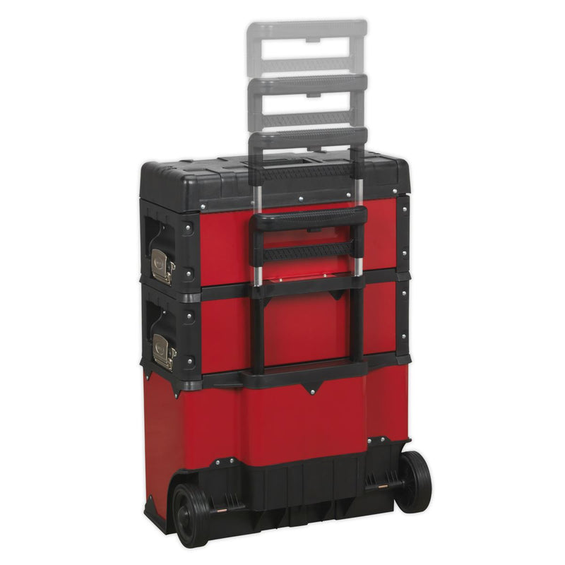 Sealey Mobile Steel/Composite Toolbox 3 Compartment AP548 Sealey - Dynamic Drive
