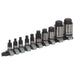 Sealey Premier Black 1/4" 3/8" 1/2" Drive Stubby Hex Socket Set 4-19mm S2 Steel Sealey  - Dynamic Drive