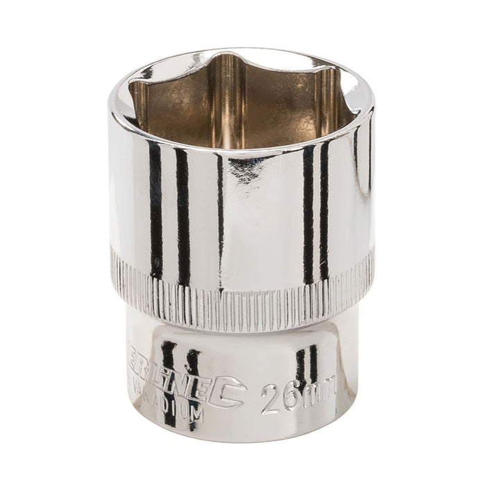Silverline Socket 1/2" Drive 6pt Metric 26mm Silverline - Dynamic Drive