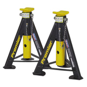 Sealey AXLe Stands (Pair) 6 Tonne Capacity per Stand Yellow AS6Y Sealey - Dynamic Drive