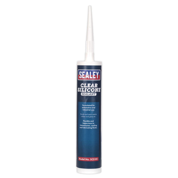 Sealey RTV Clear Silicone Sealant 300ml SCS101 Sealey - Dynamic Drive