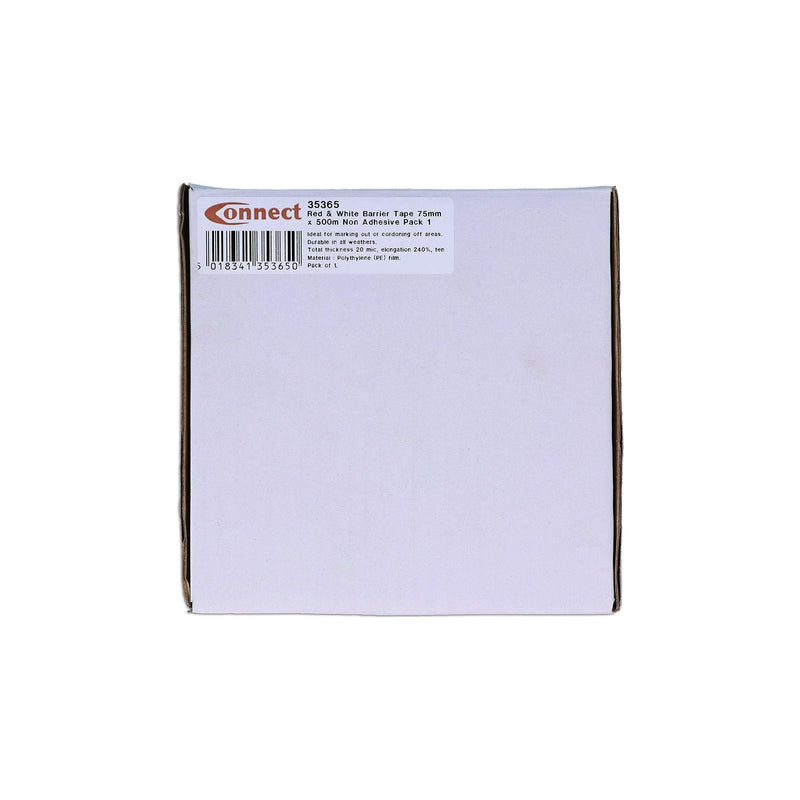 Connect Red & White Barrier Tape 75mm x 500m Non Adhesive 1pc 35365 Tool Connection - Dynamic Drive