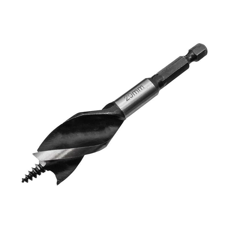 Faithfull Tri-Point Speed Auger Bit 20mm Stubby Faithfull - Dynamic Drive